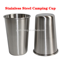 Copos de aço inoxidável borda lisa, Multi-purpose 16 oz Pint Glasses, SS Metal Camping Cups Wine Jar